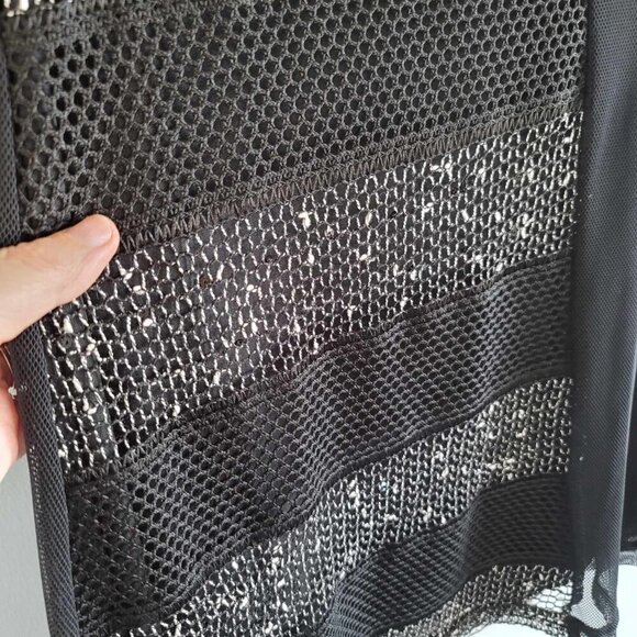 Cleo Petites Black and white mesh evening dress. Like new condition - Picture 7 of 12